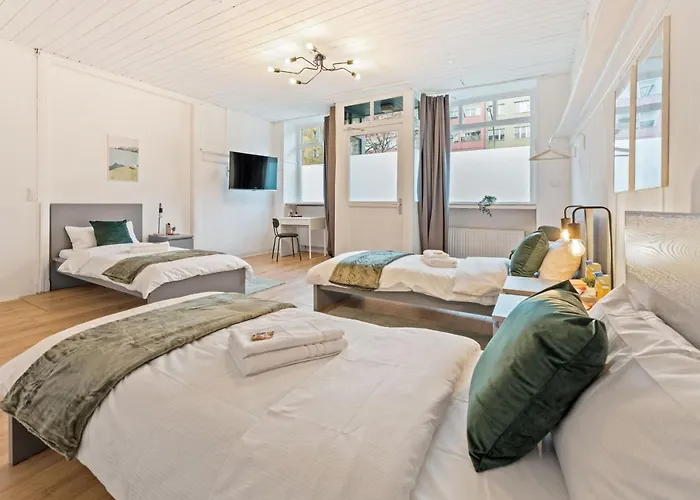 Neues Zentrales Apartment,10 Betten,vollmoebliert, Wifi